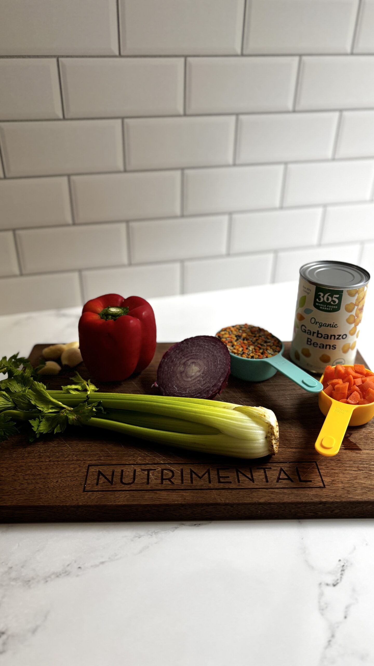 Lentil Chickpea Veggie Loaf