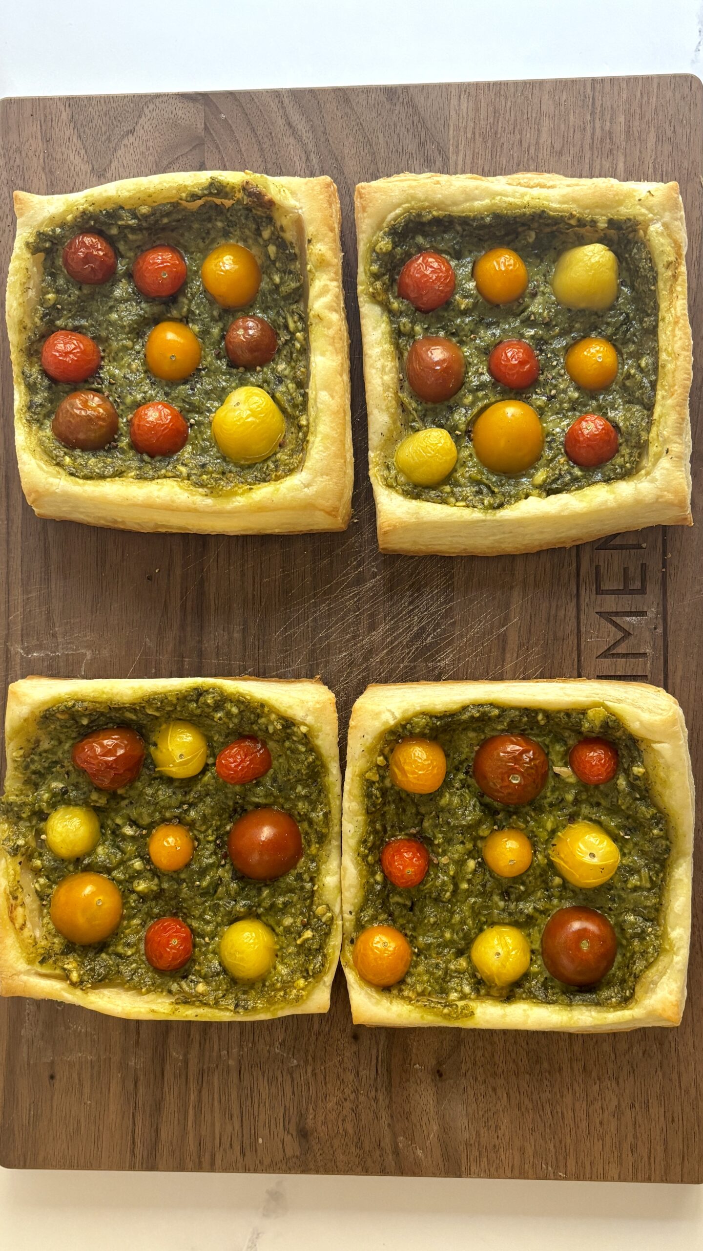 Easy Tomato Pesto Tarts