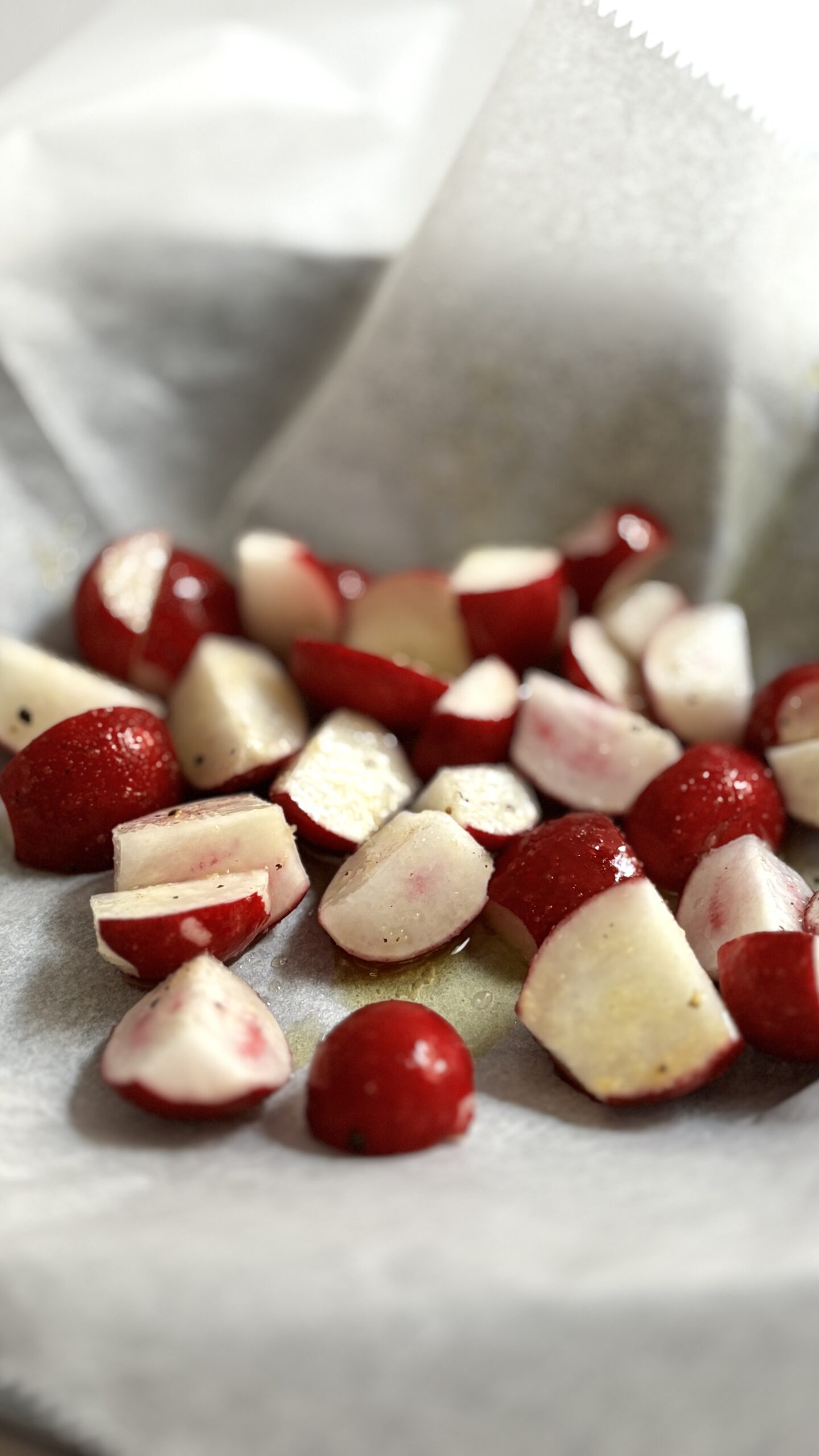 roasted radishes