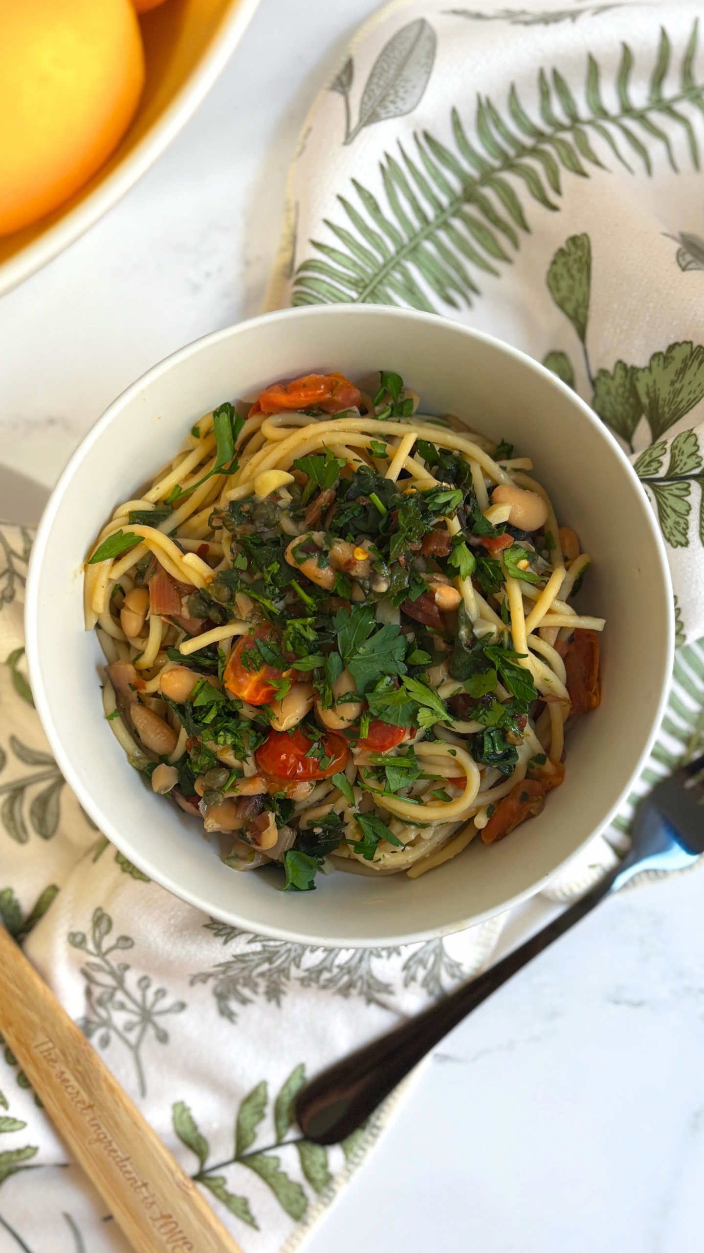 Easy Swiss Chard Pasta with White Beans