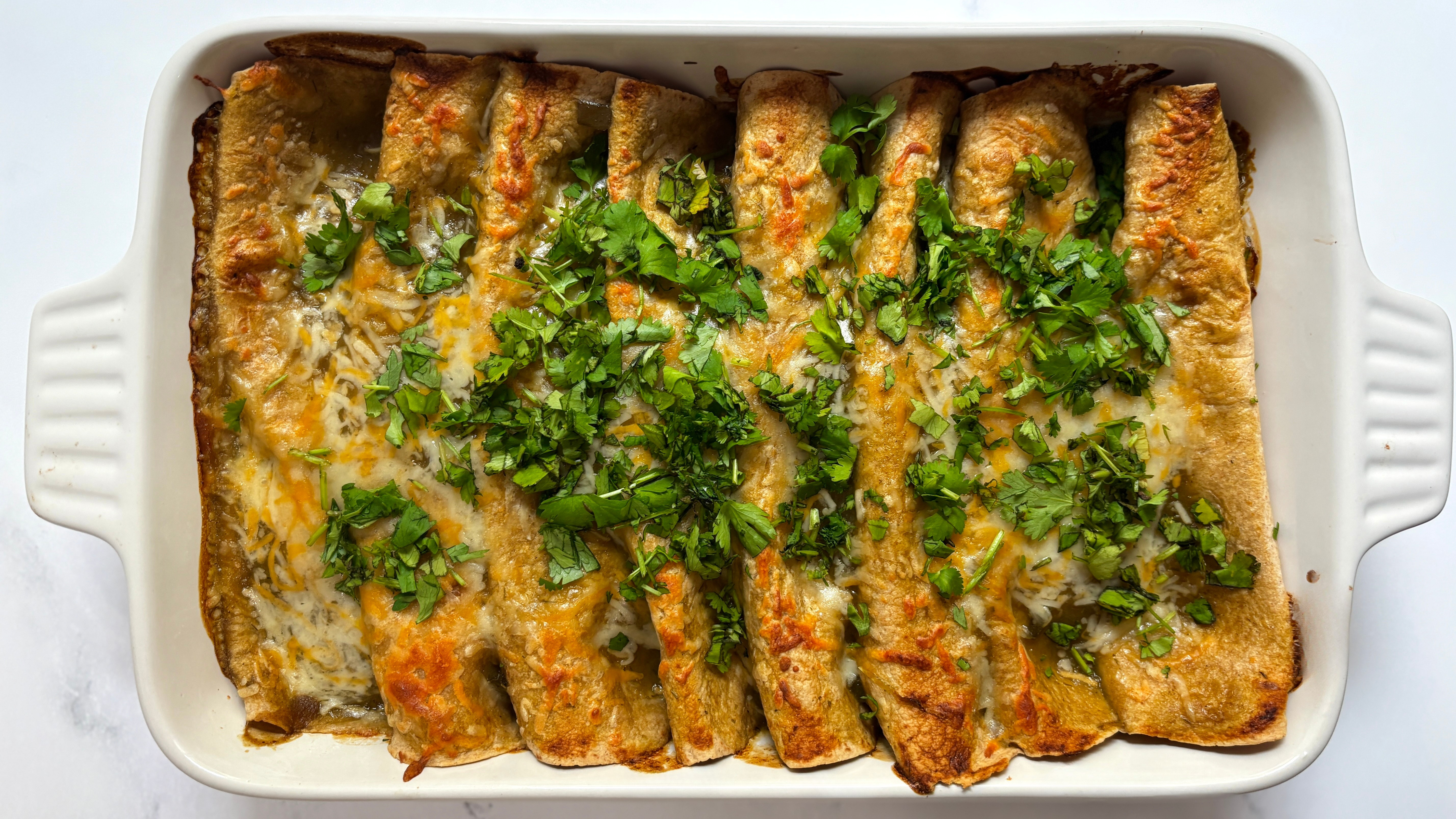 Veggie Enchiladas with Sweet Potato, Black Beans, and Corn