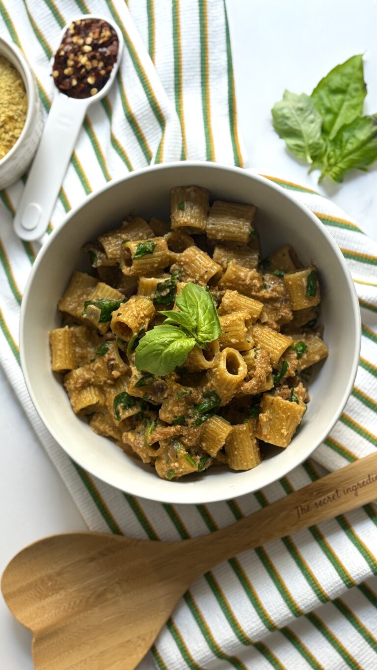 One-Pot Creamy Vegan Beef Pasta