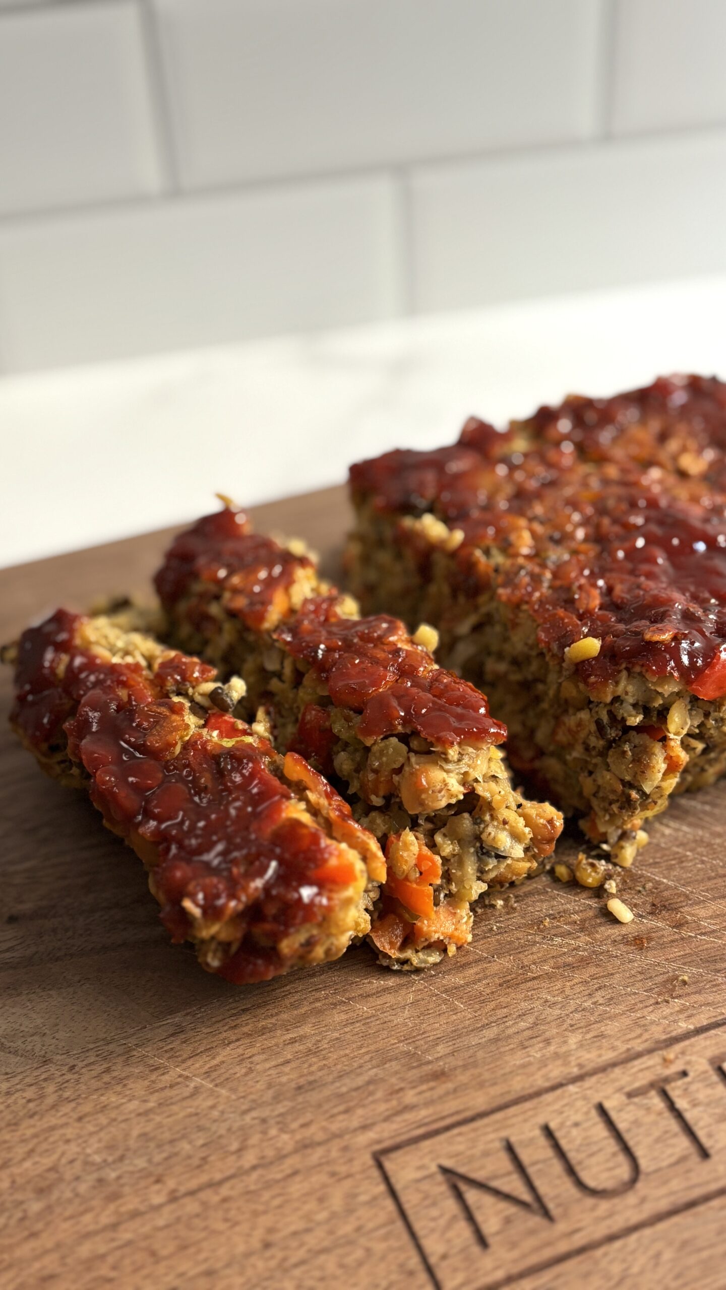 Lentil Chickpea Veggie Loaf