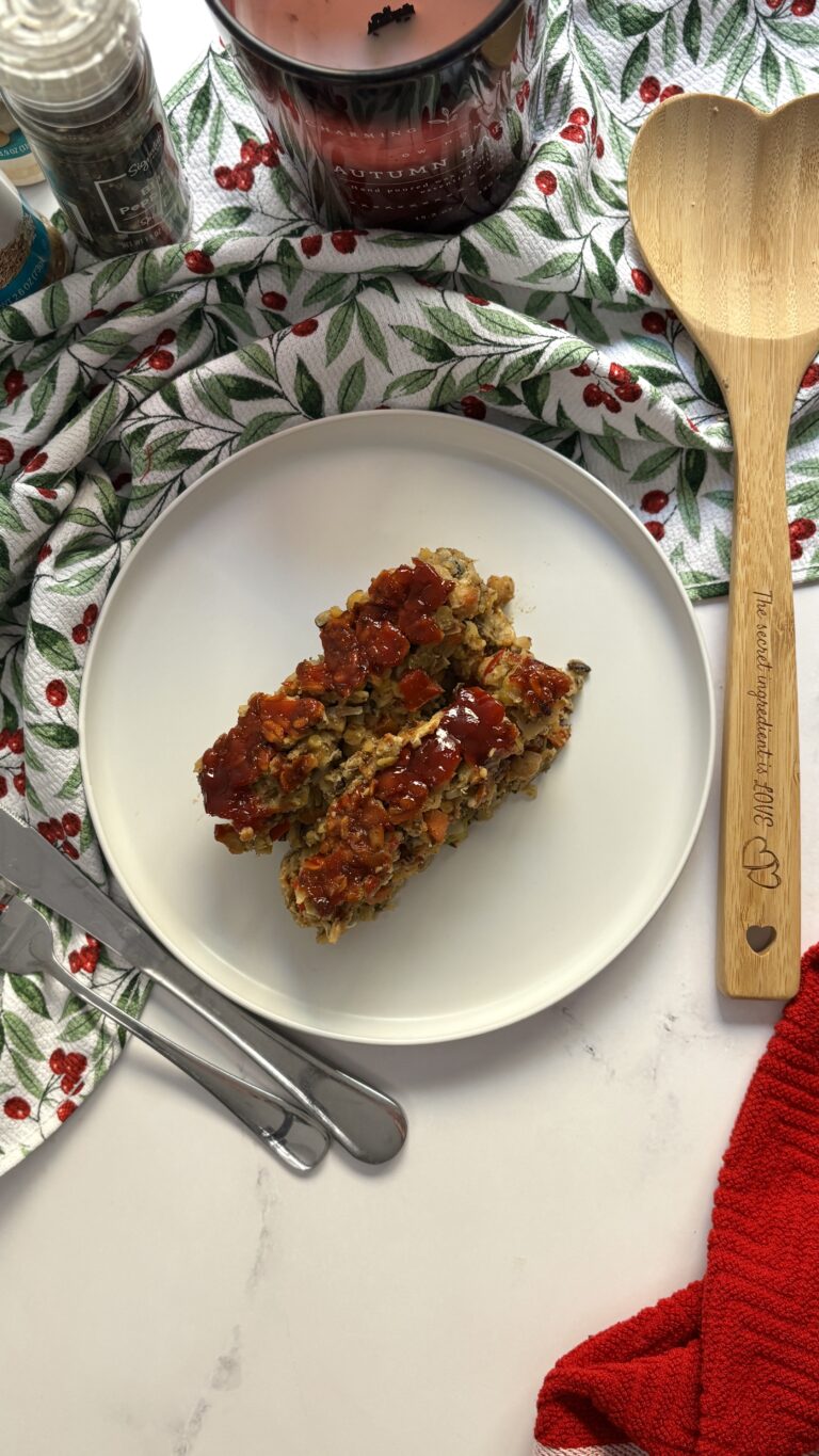 Lentil Chickpea Veggie Loaf