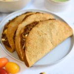 Cheesy Walnut and Lentil Baked Tacos