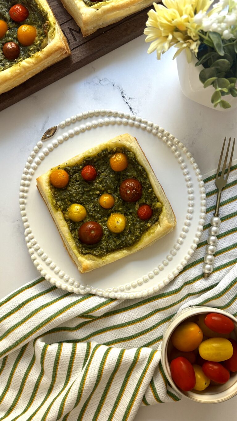 Easy Tomato Pesto Tarts