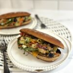 Vegan Greek salad sandwich