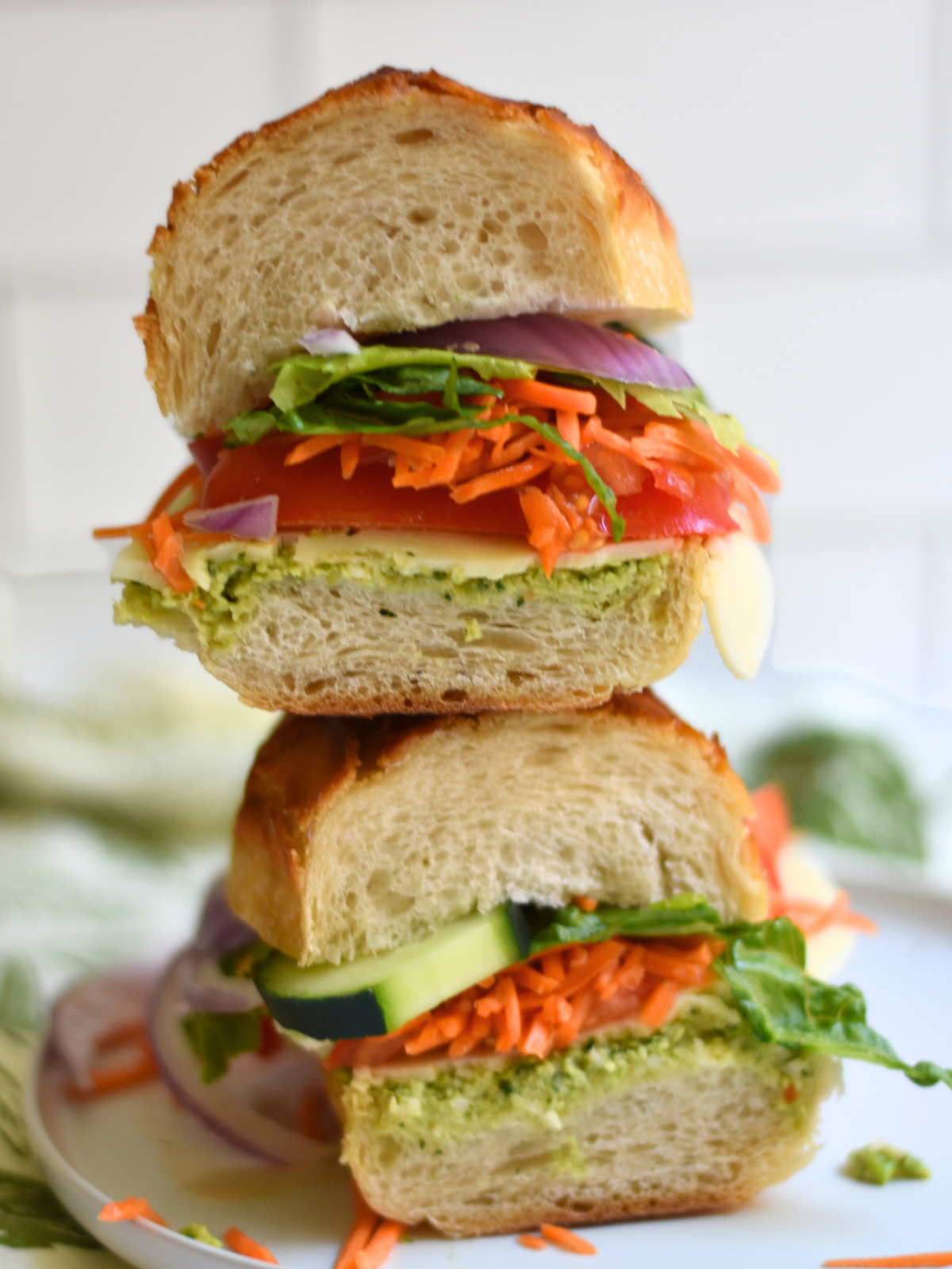 Rainbow Veggie Sandwich