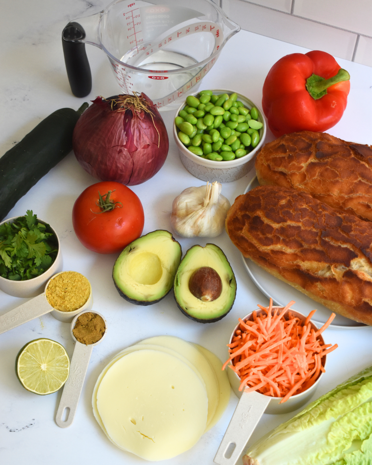 Rainbow Veggie Sandwich