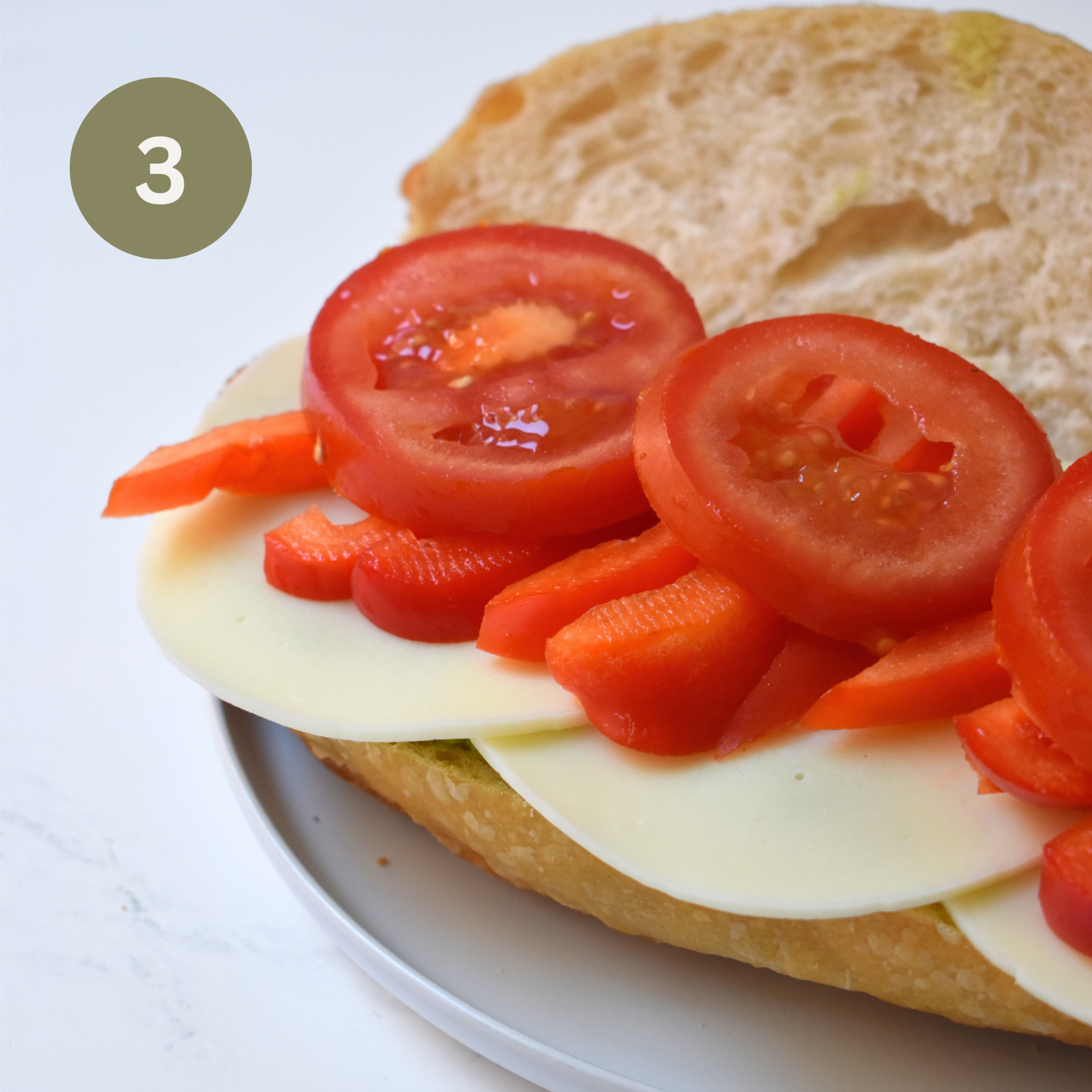Rainbow Veggie Sandwich