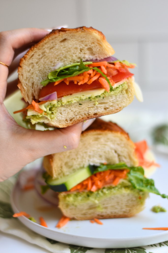 Rainbow Veggie Sandwich