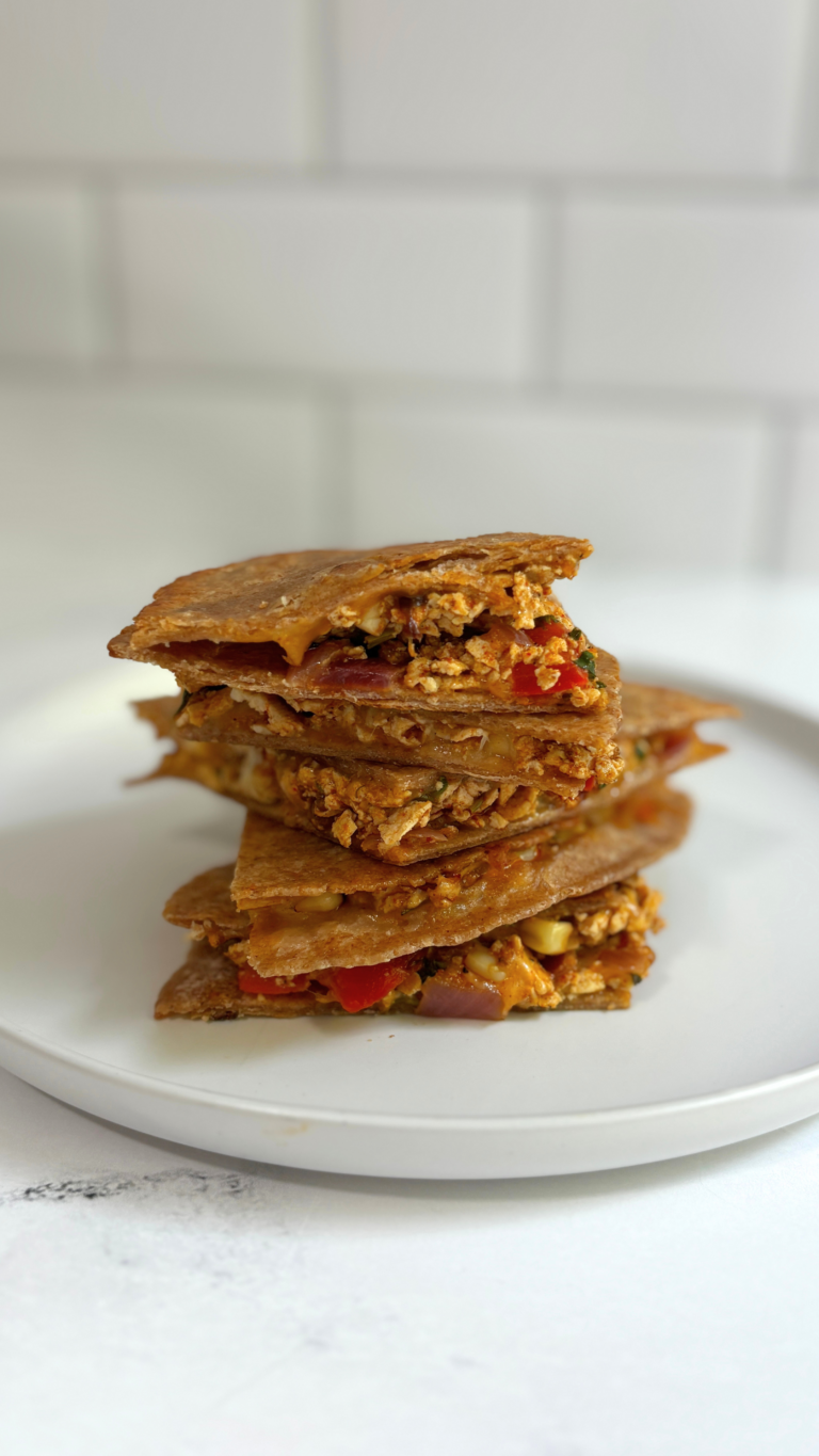 easy tofu tandoori quesadillas