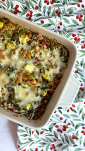 One-Pan Pesto Chickpea Rice Bake