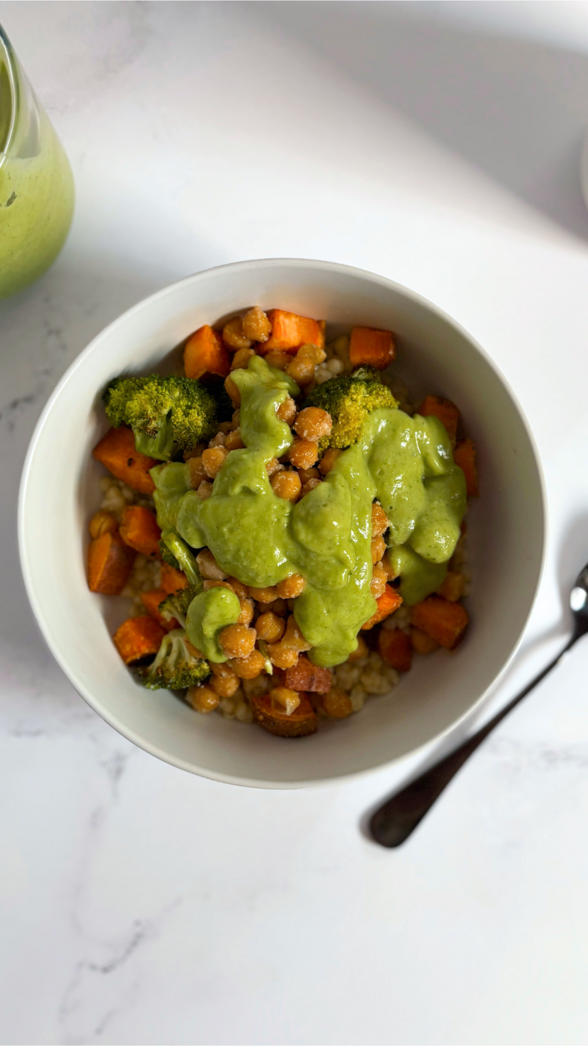 Plant-Powered Couscous Bowls with Avocado Herb Sauce