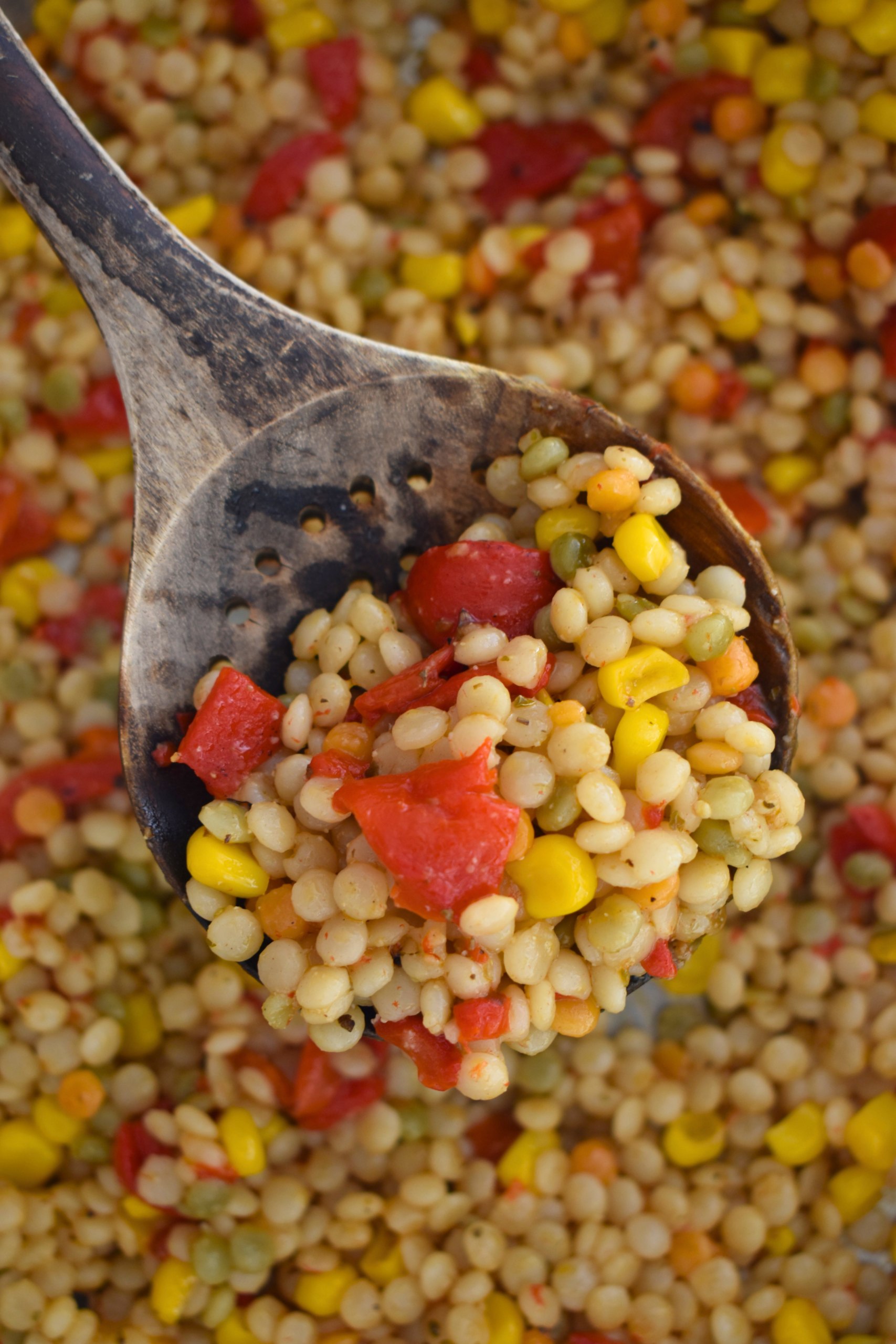 Mediterranean couscous bowls with chimichurri
