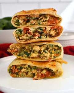 Spinach Feta Egg White Wrap