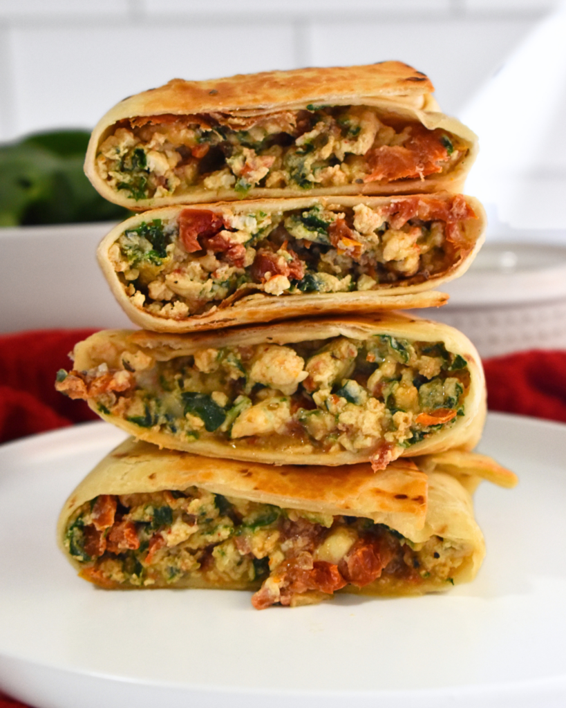 Spinach Feta Egg White Wrap