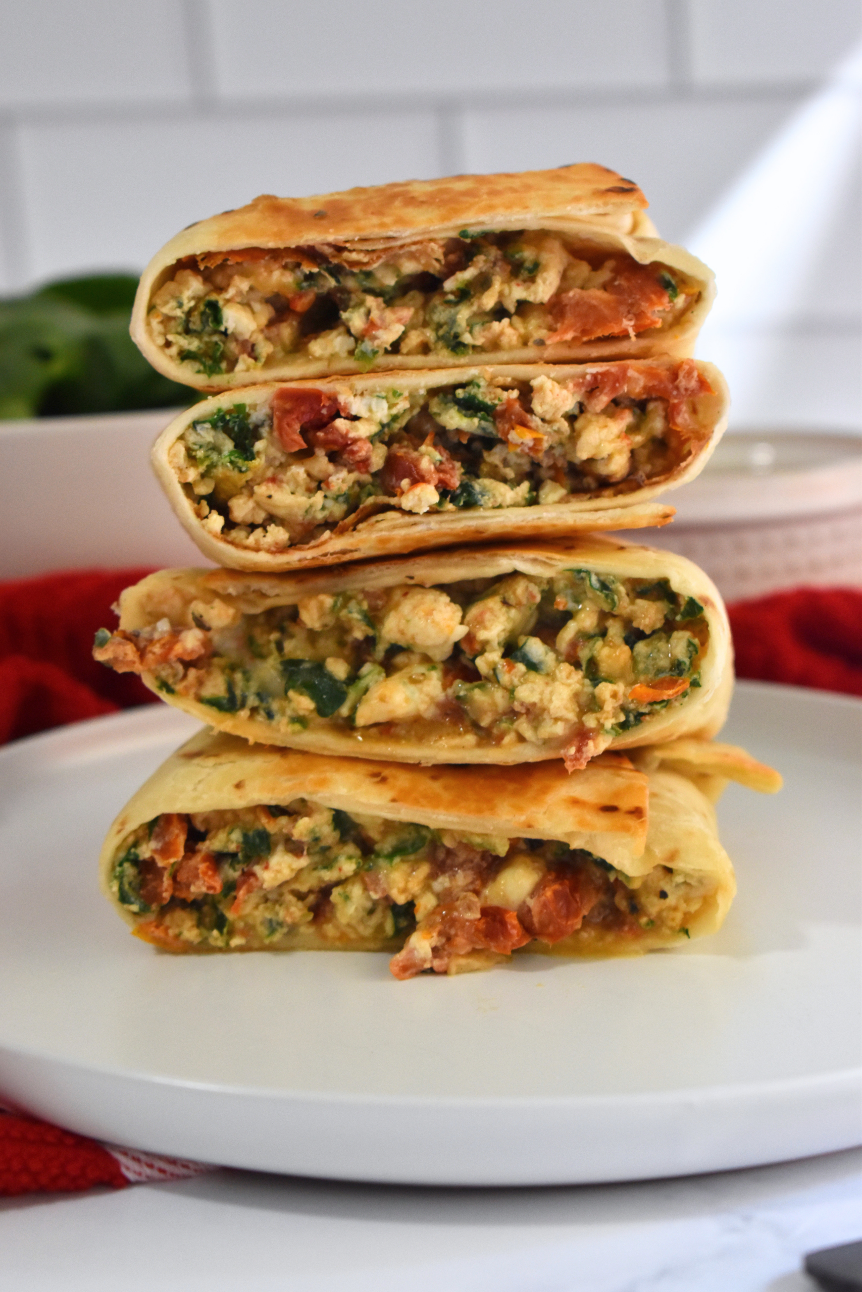 Spinach Feta Egg White Wrap