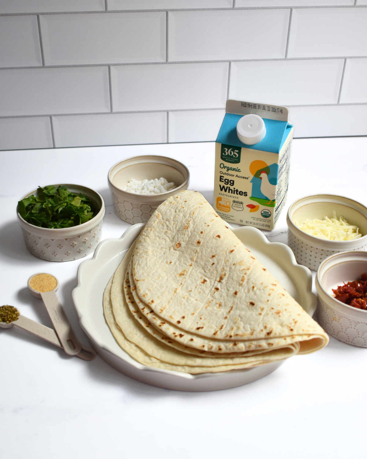 Spinach Feta Egg White Wrap