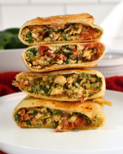 Spinach Feta Egg White Wrap