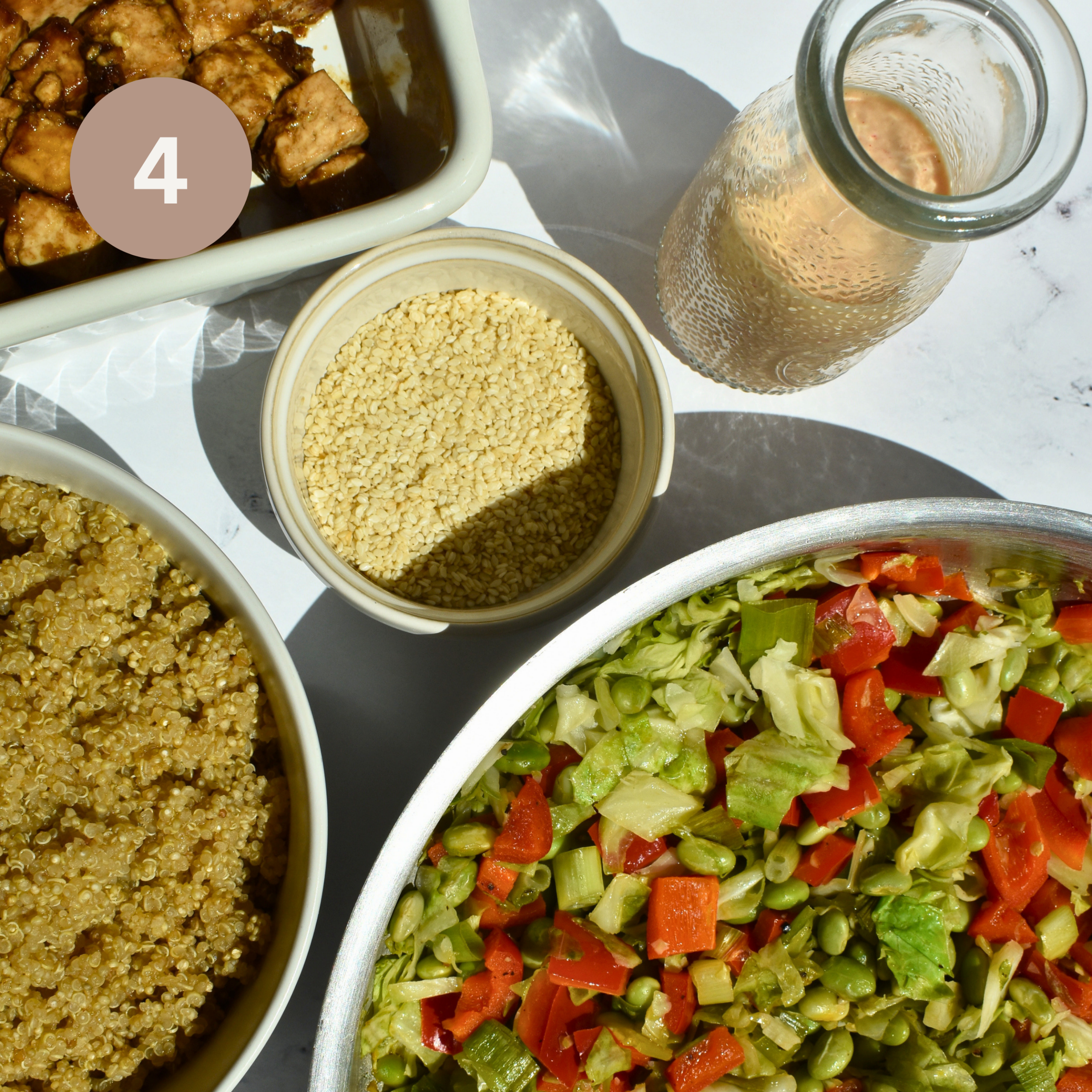 Teriyaki Tofu Quinoa Bowls