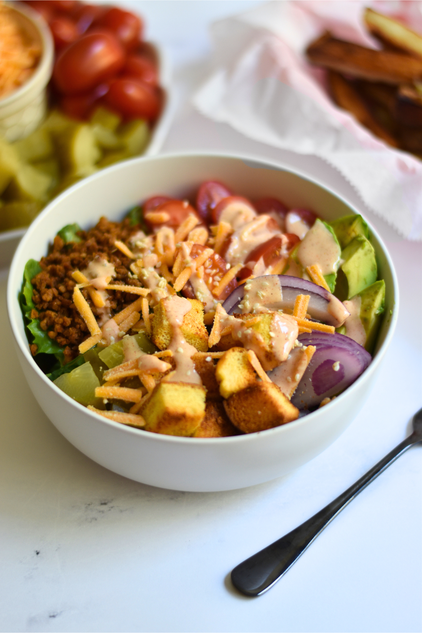 Vegan Burger Salad Bowl