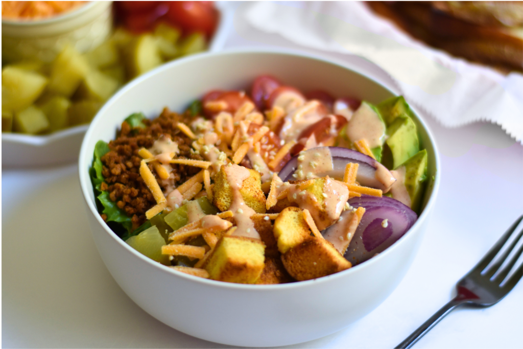 Vegan Burger Salad Bowls
