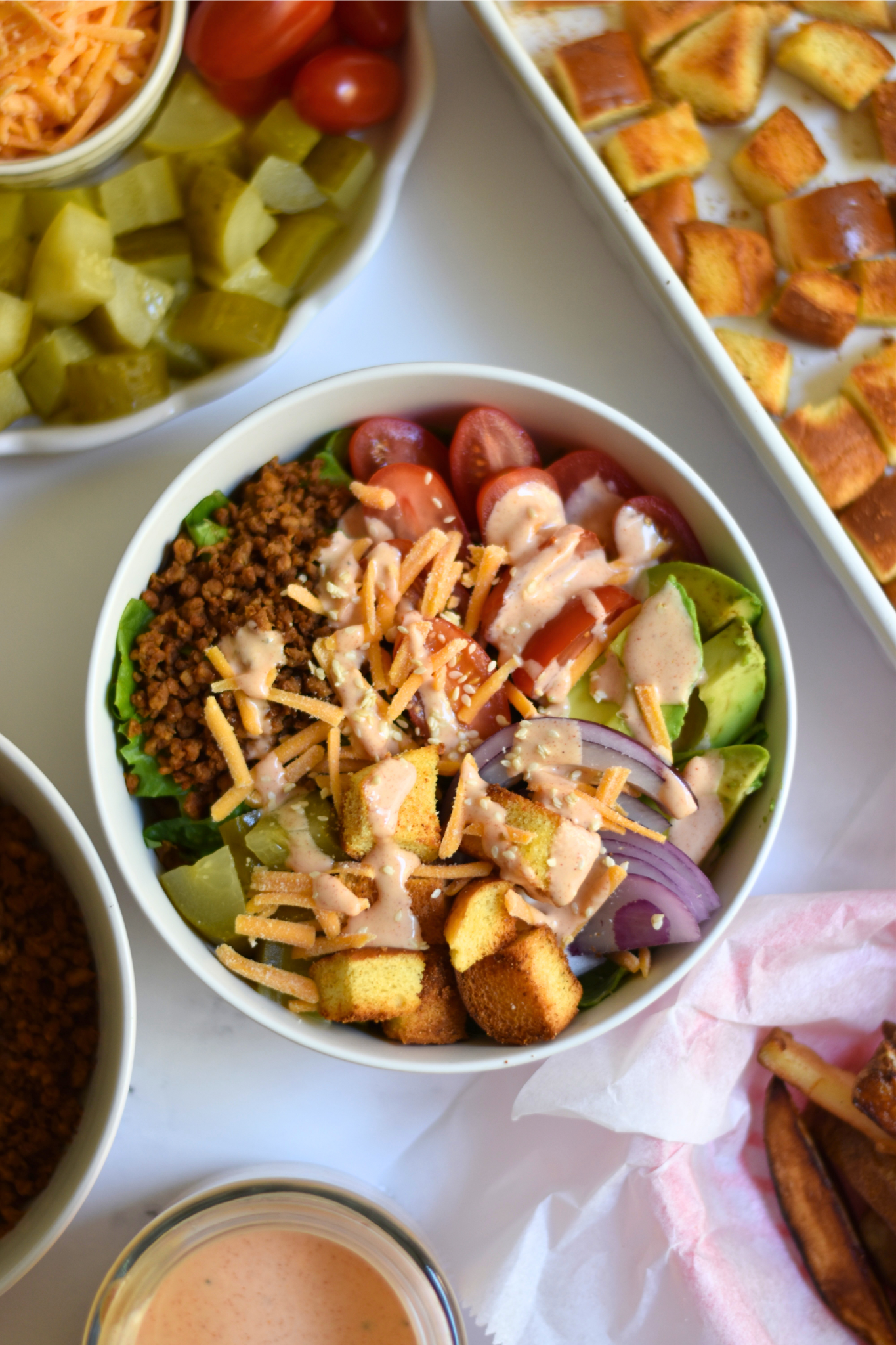 Vegan Burger Salad Bowl