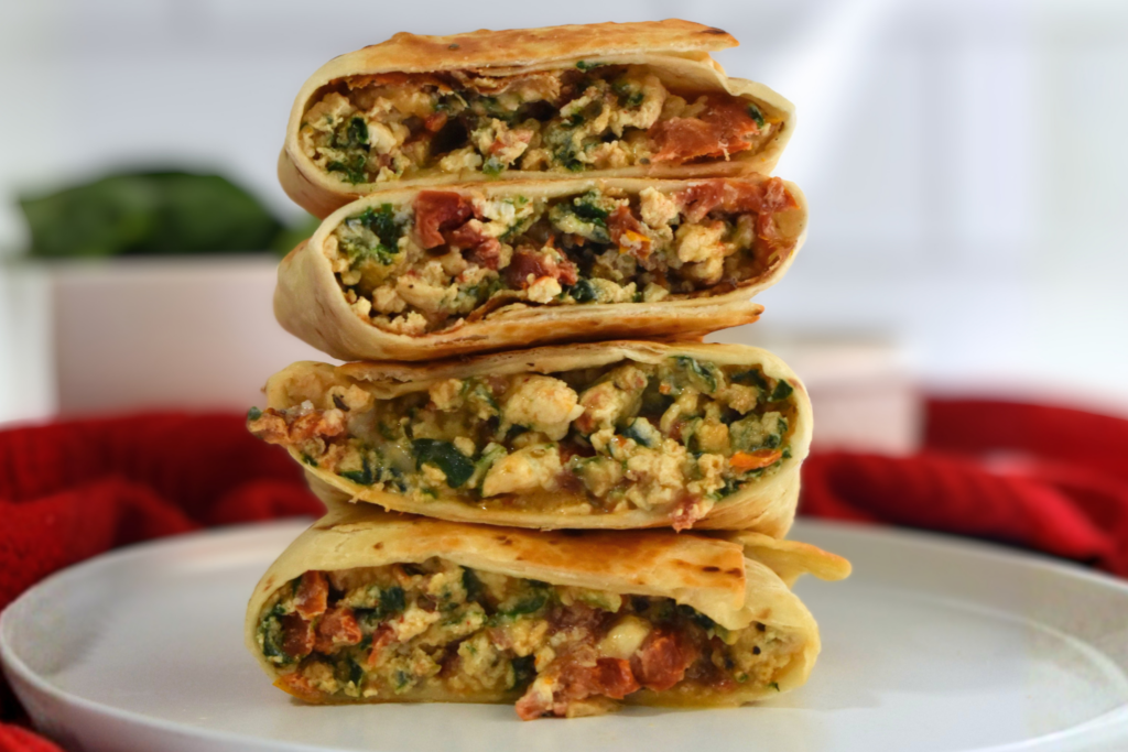 spinach feta egg white wrap