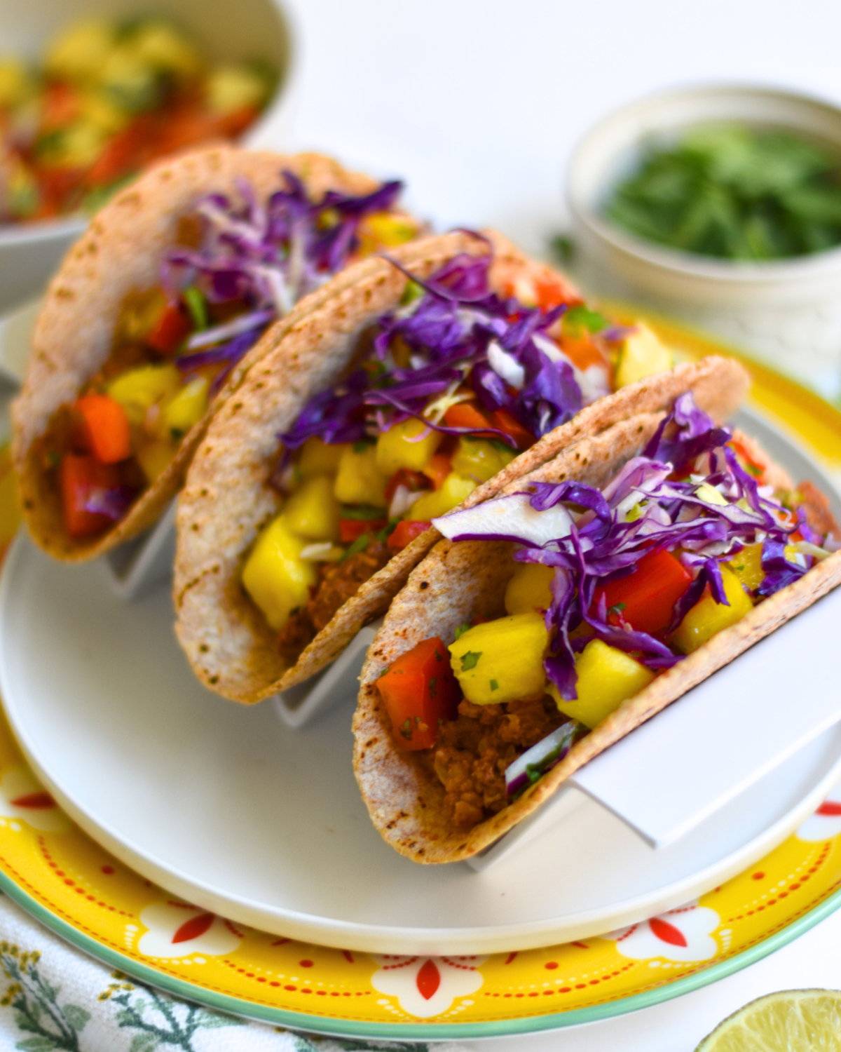 Easy Lentil Tacos with Pineapple Salsa