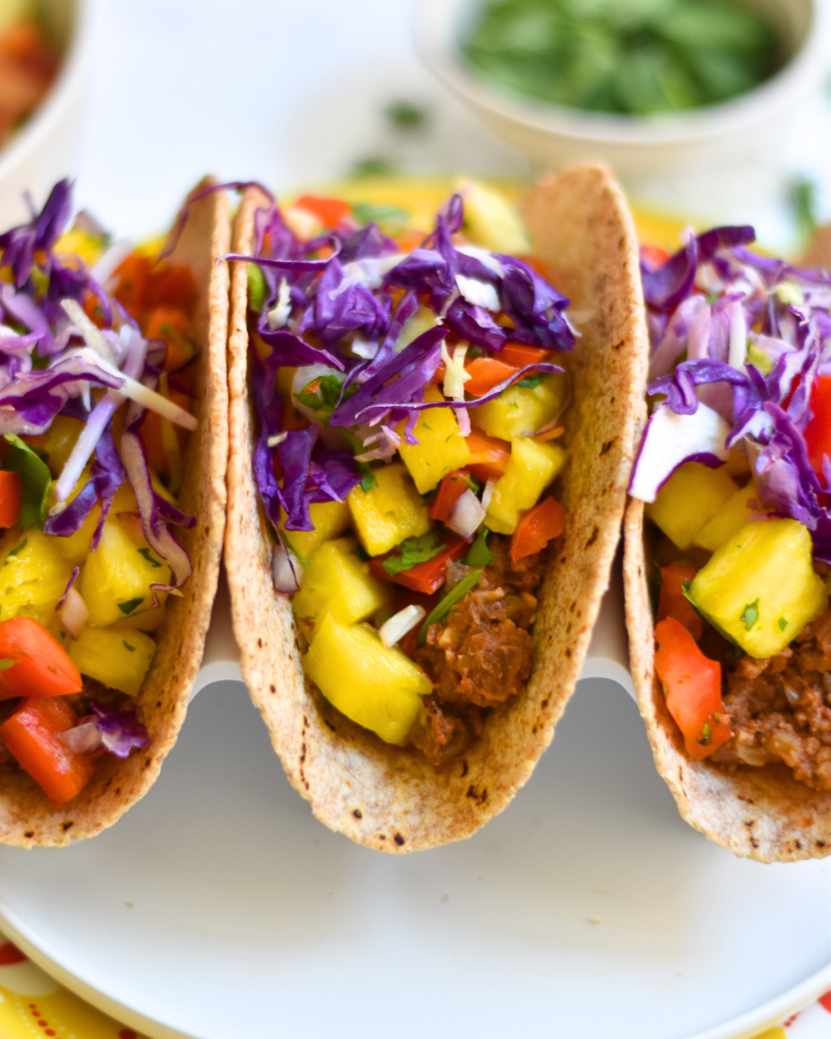 Easy Lentil Tacos with Pineapple Salsa