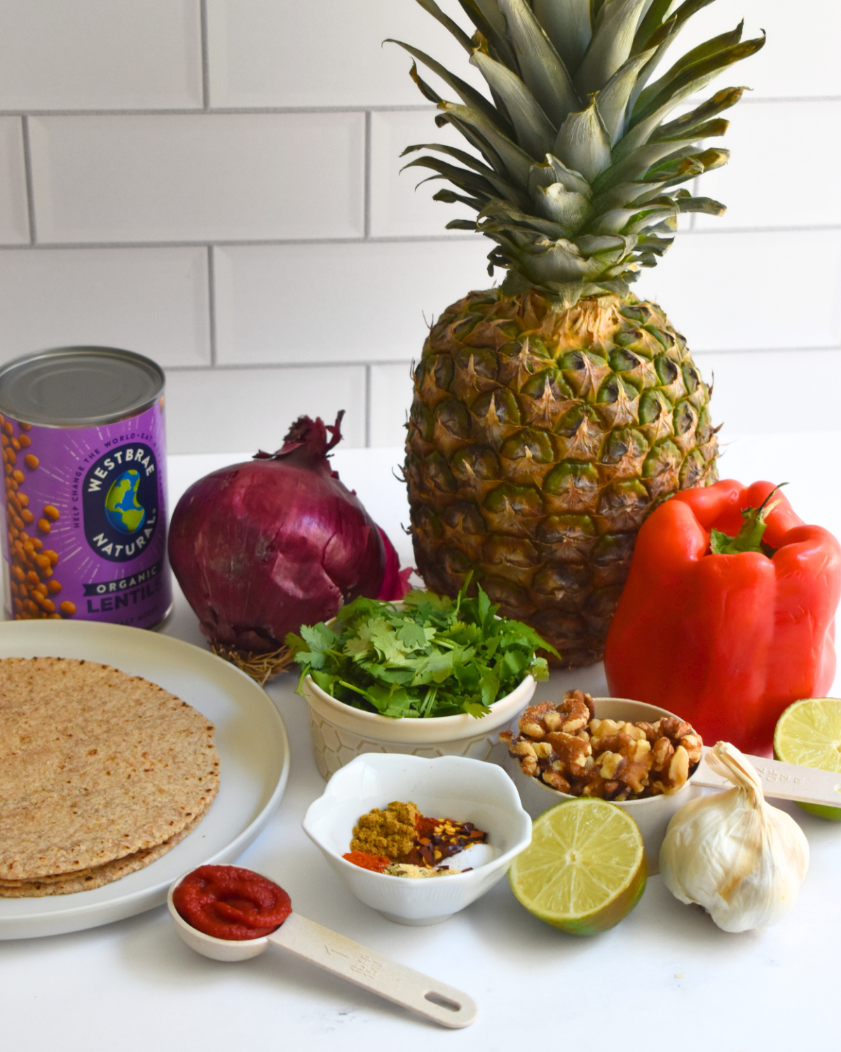 Easy Lentil Tacos with Pineapple Salsa