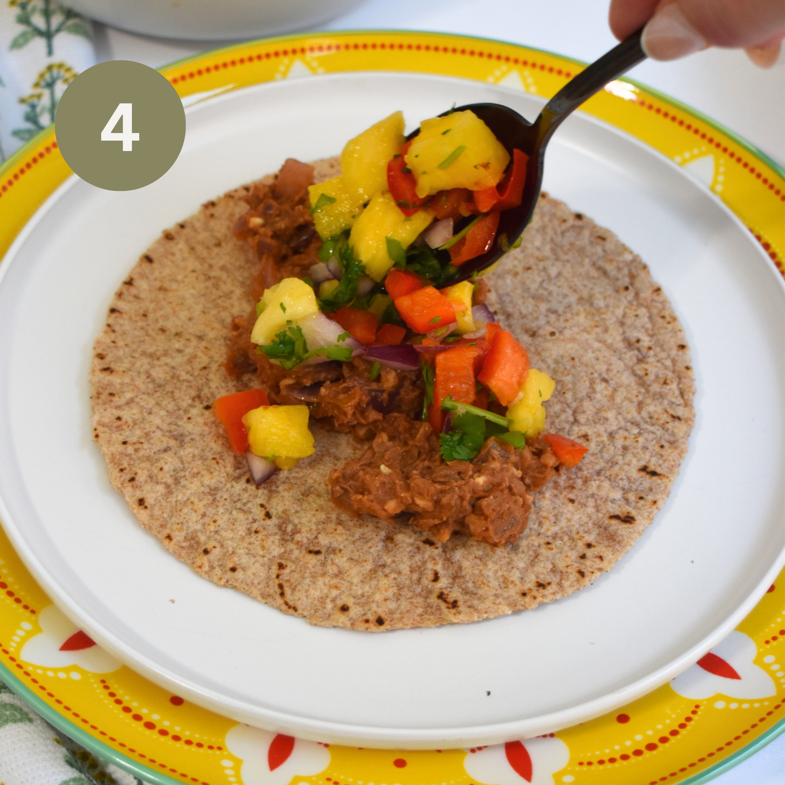 Easy Lentil Tacos with Pineapple Salsa
