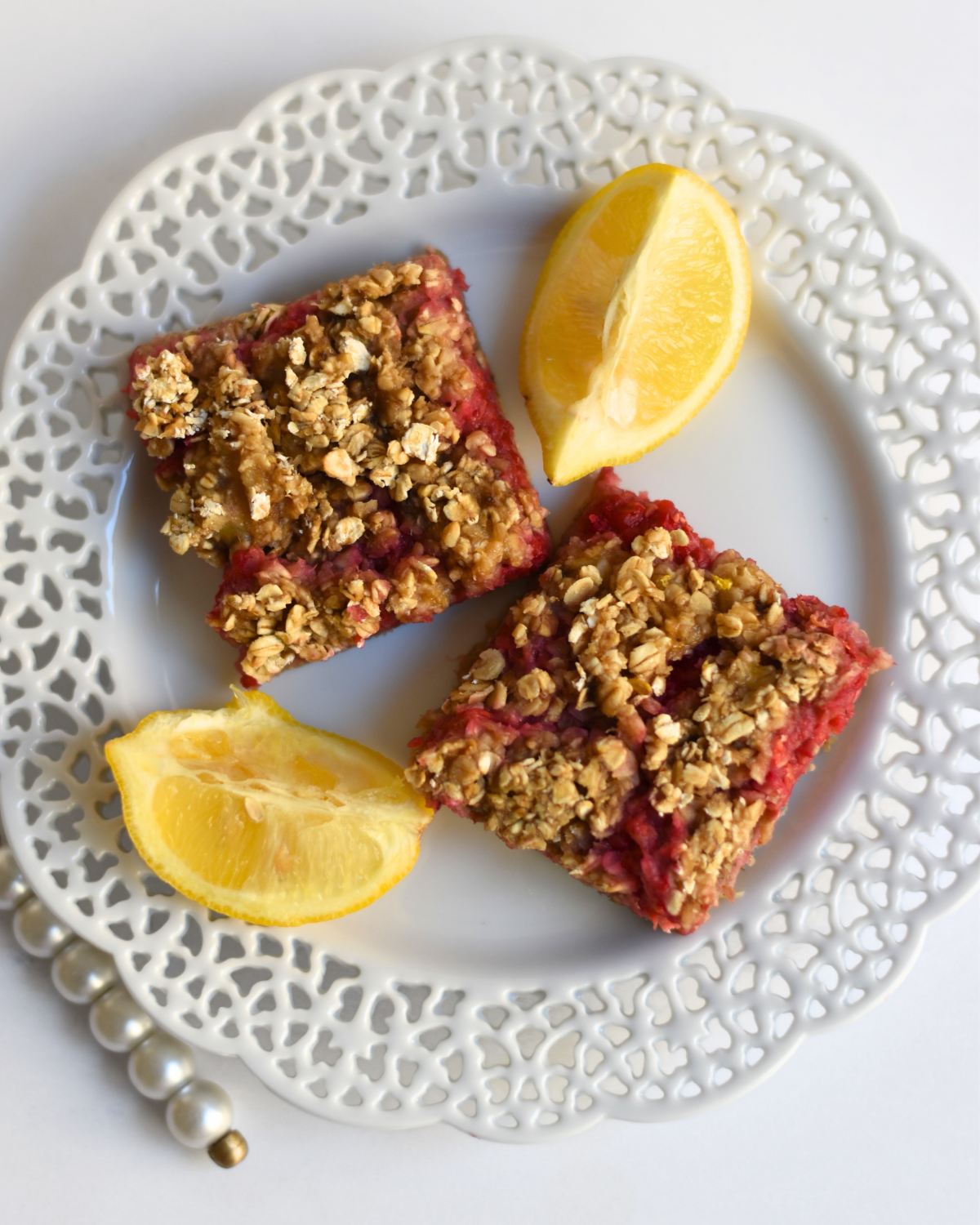 Raspberry Lemon Oat Bars