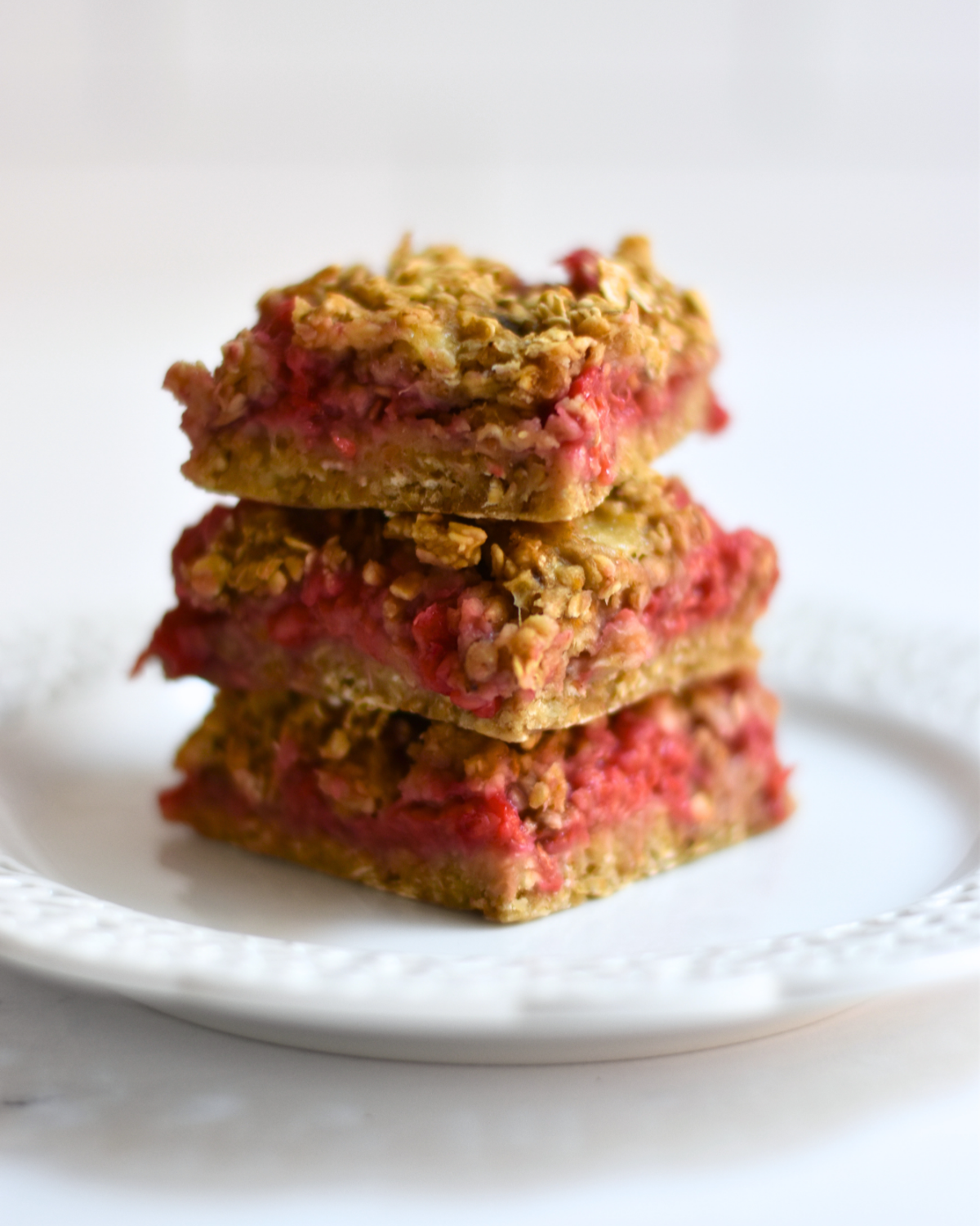 Raspberry Lemon Oat Bars