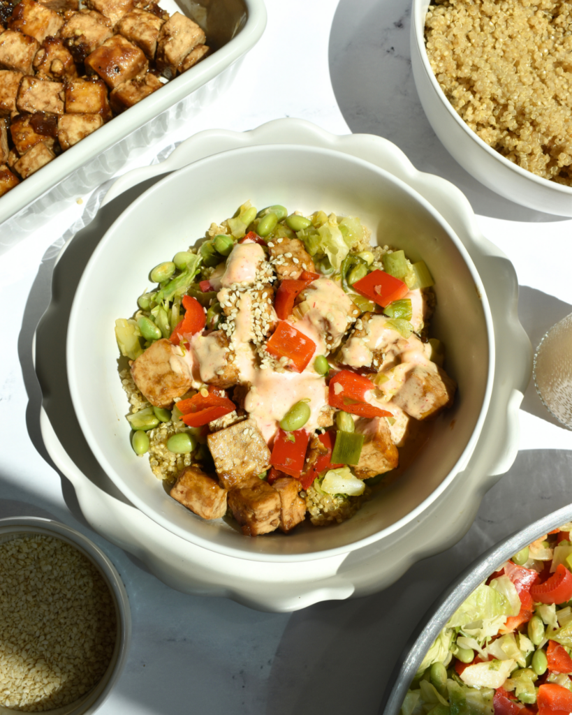 Teriyaki Tofu Quinoa Bowls