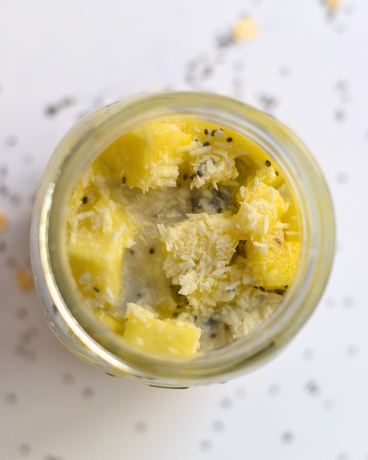 Tropical Overnight Oats with Pineapple and Coconut