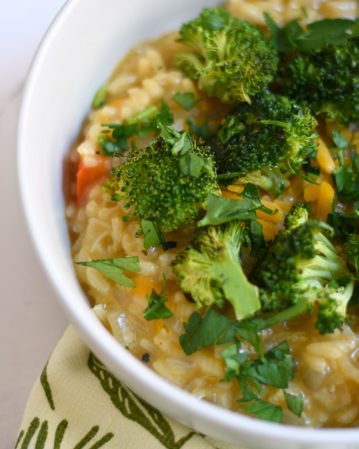Vegan Broccoli Cheddar Risotto