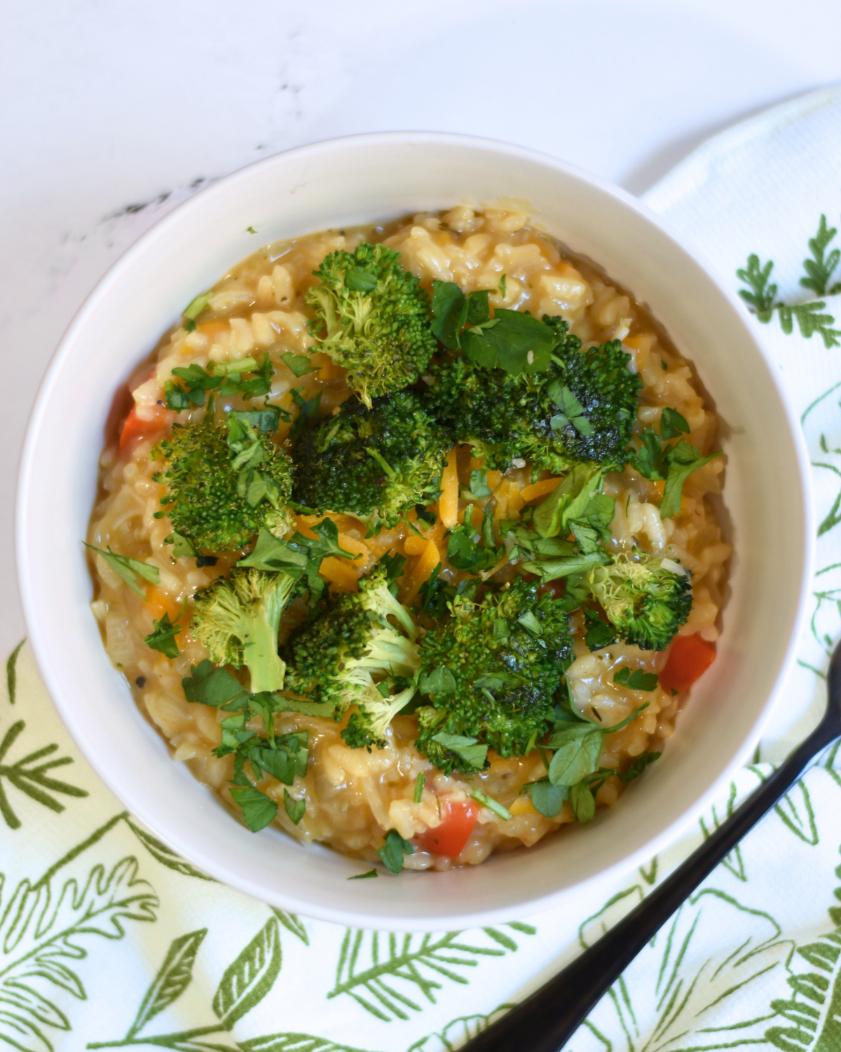 Vegan Broccoli Cheddar Risotto