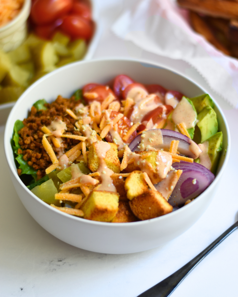 Vegan Burger Salad Bowl
