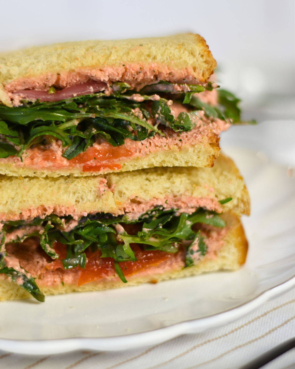 Heirloom Tomato Sandwich with Beet Whipped Feta