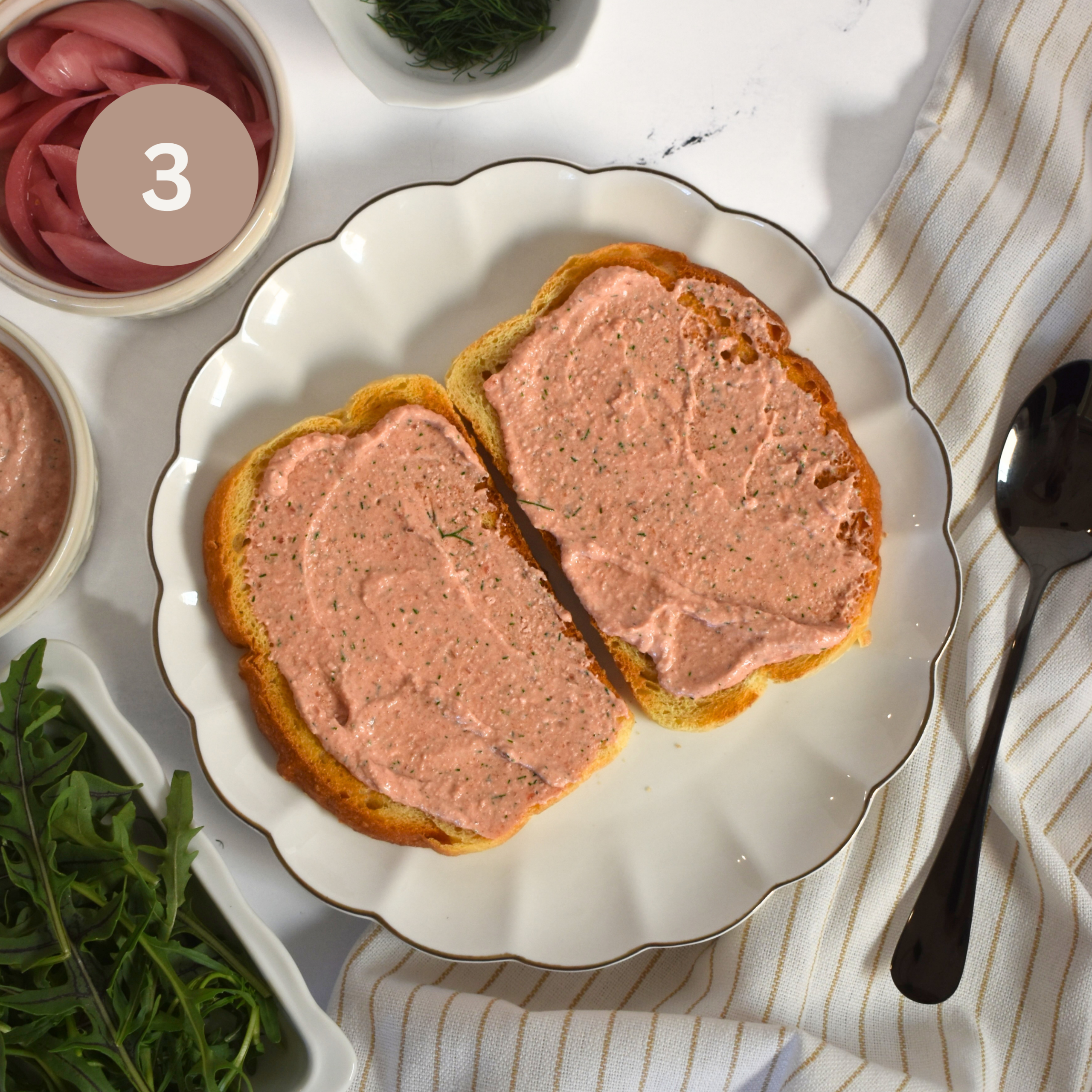 Heirloom Tomato Sandwich with Beet Whipped Feta