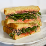 Heirloom Tomato Sandwich with Beet Whipped Feta