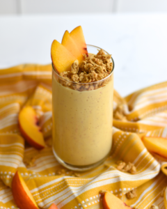 High-Protein Peach Cobbler Smoothie