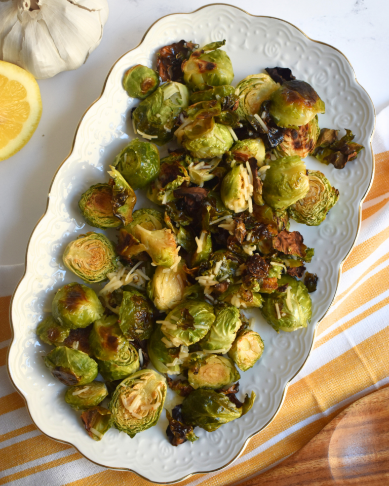 Lemon Parmesan Roasted Brussels Sprouts