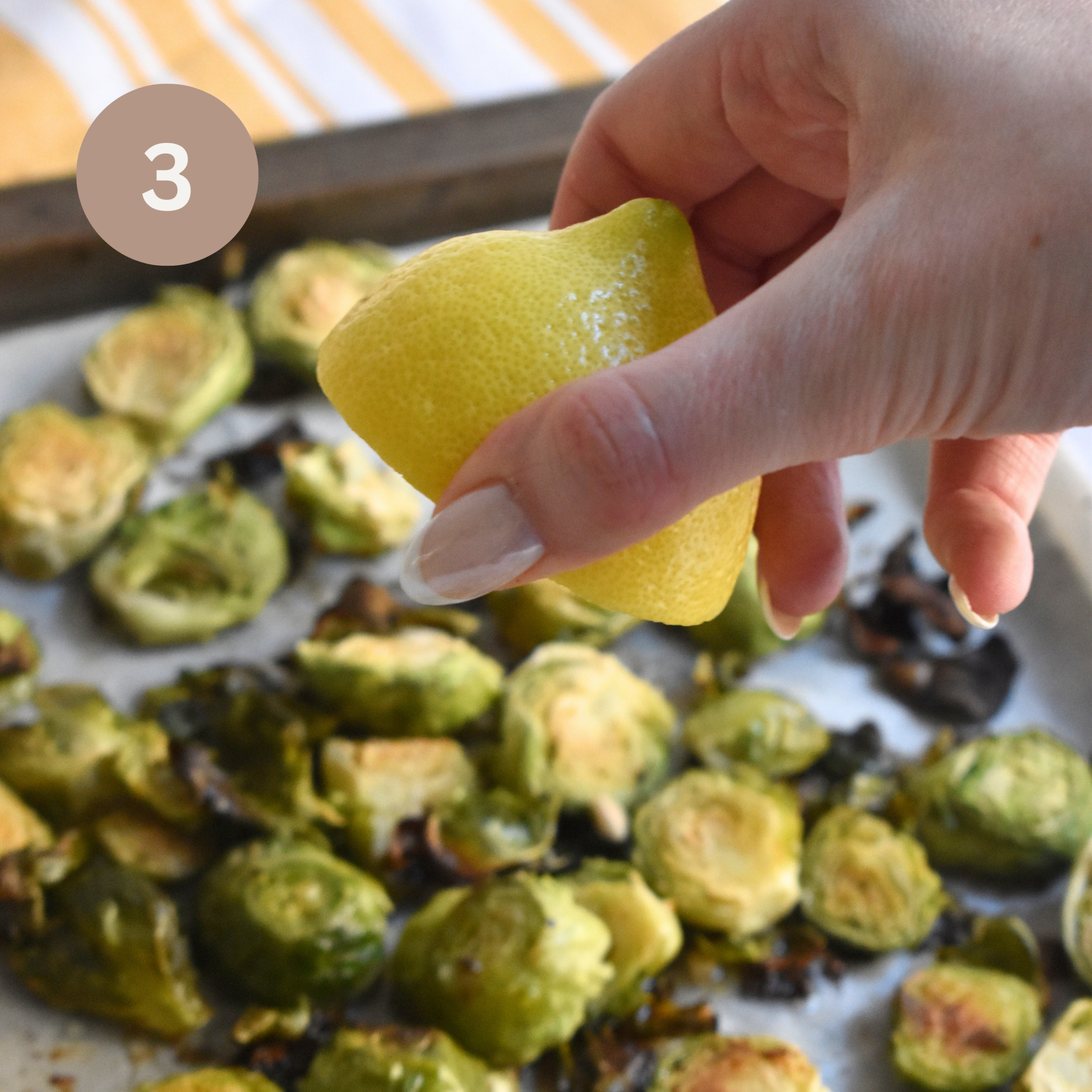 Lemon Parmesan Roasted Brussels Sprouts