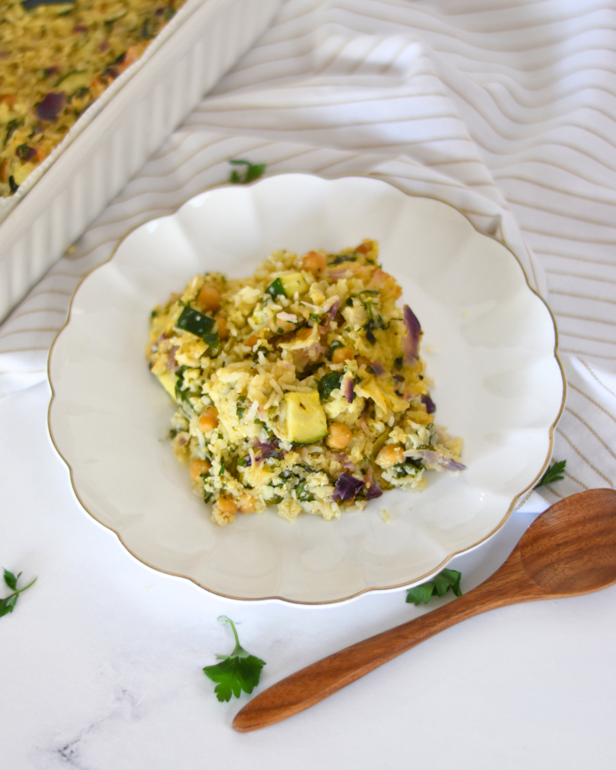 Mediterranean Spinach and Feta Casserole