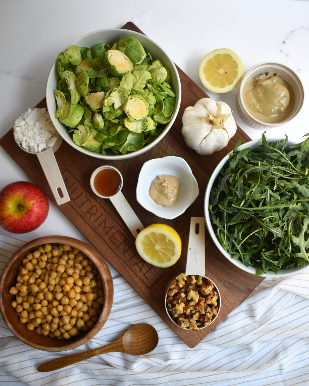 Roasted Brussels Sprouts Arugula Salad