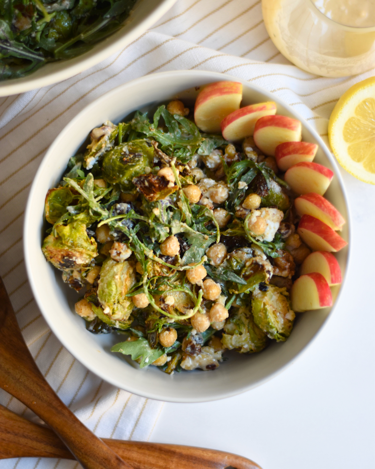 Roasted Brussels Sprouts Arugula Salad