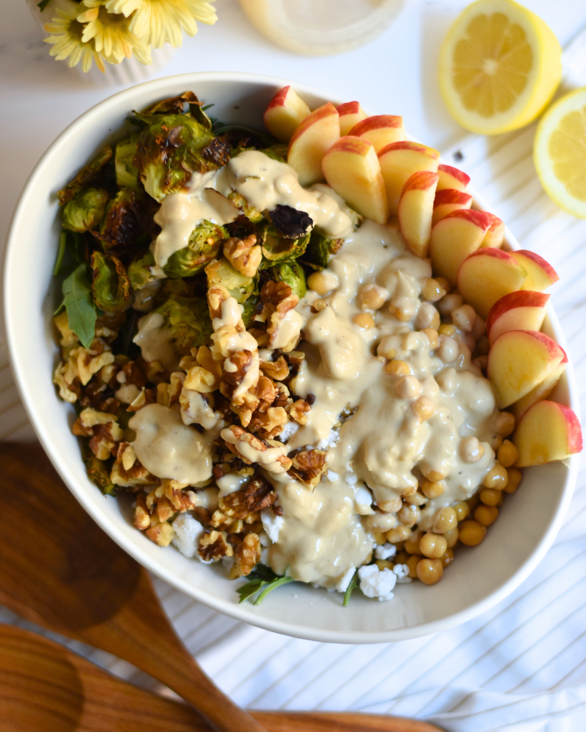 Roasted Brussels Sprouts Arugula Salad